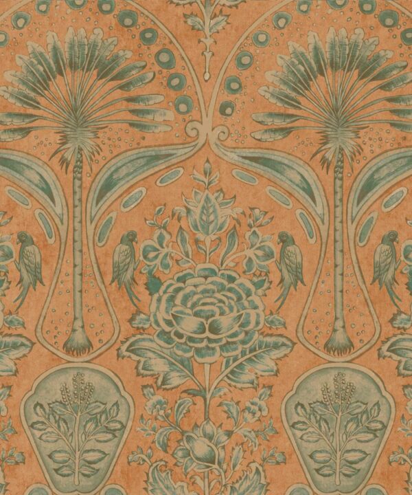 Sanskriti Palm & Rose Art Deco Wallpaper - Image 3