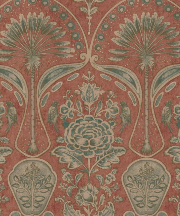 Sanskriti Palm & Rose Art Deco Wallpaper - Image 2