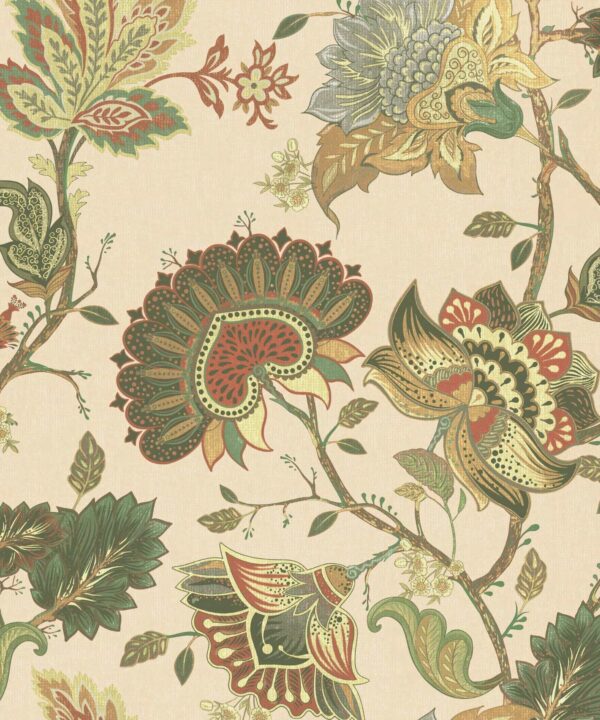Sanskriti Mughal Ornate Floral Wallpaper - Image 2