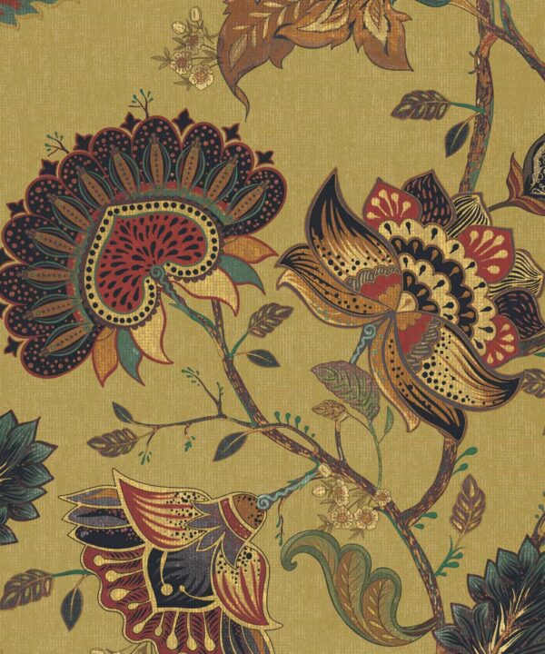 Sanskriti Mughal Ornate Floral Wallpaper - Image 4